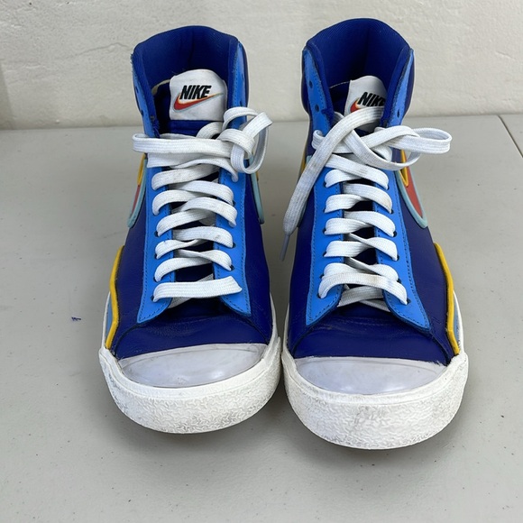 Nike Blazer Mid 77 Infinite D/MS/X Deep Royal Blue Copa Chile Red Men DA7233-400 - Picture 8 of 13